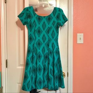 Nooworks Turquoise Aztec A-Line Dress